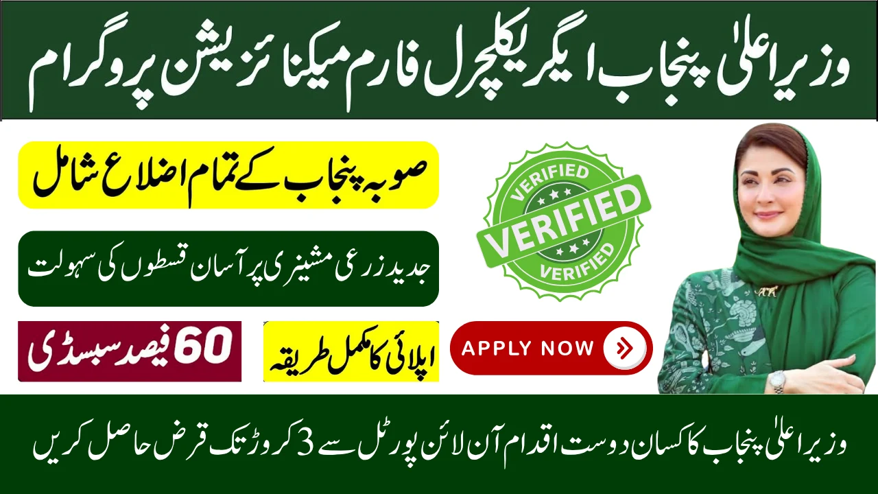 CM Punjab High-Tech Farm Mechanization Financing Program